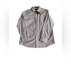 fairlane and sons dress shirt Fairlane & Sons Shirt Size XL Mens Blue Check Long Sleeve Spread Collar